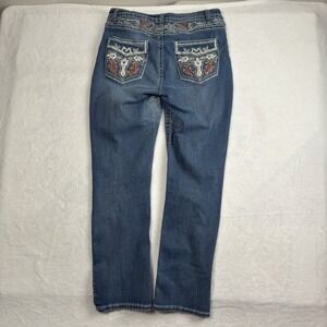 Y2K Legend Embroidered Blue Jeans Denim Regular Fit Women's Size 13‎
